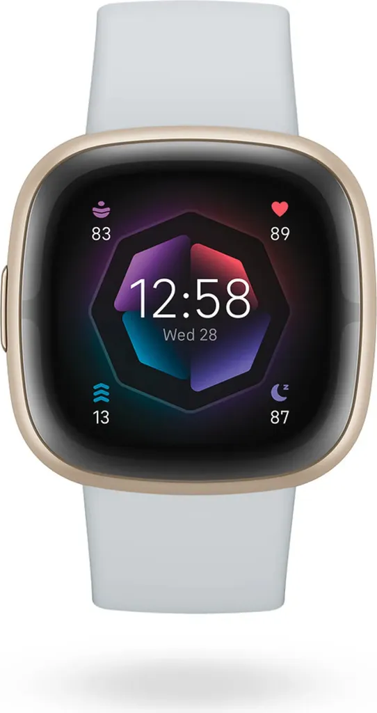 Fitbit Sense 2 FB521GLBM avec Capteur de Stress et ECG Soft Gold Blue - 10
