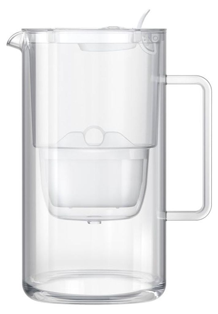 Carafe filtrante en verre blanc 2.5L avec filtre Maxfor Mg Image du produit 