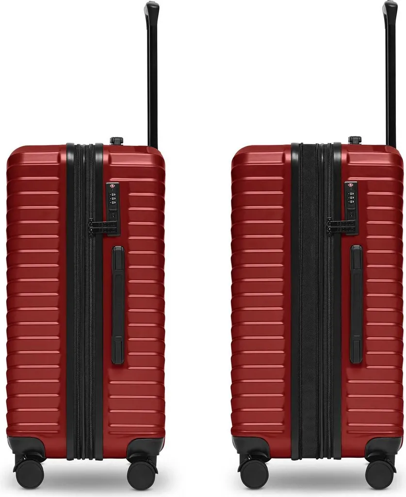 Ensemble Bagages Voyage REDOLZ Essentials 18 Rouge 3 Valises 56cm