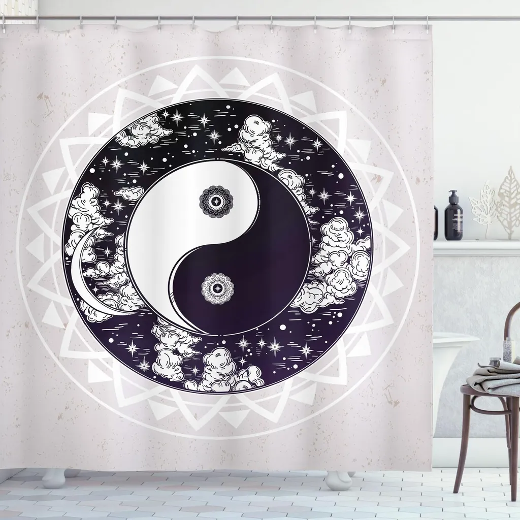 Tenda Doccia Boho Yin Yang ABAKUHAUS - Benessere e Arredo Bagno