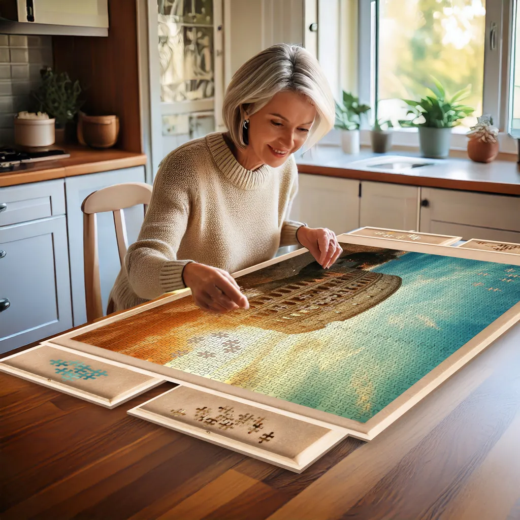 Table Puzzle avec Tiroirs : Ne Perdez Plus de Pièces ! Format 1500pcs
