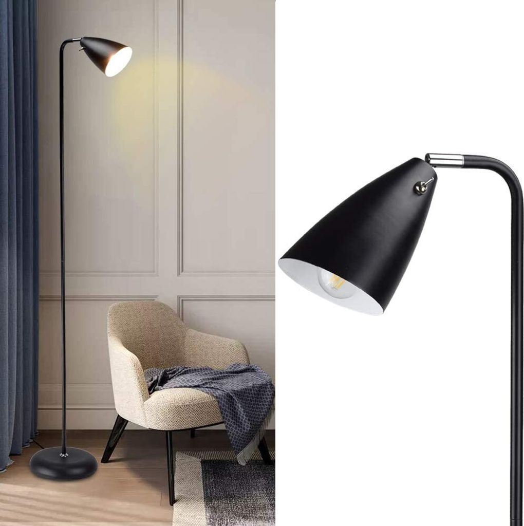 Depuley LED Stehlampe Gold - Moderne Standleuchte Mit 2 Lichtquellen