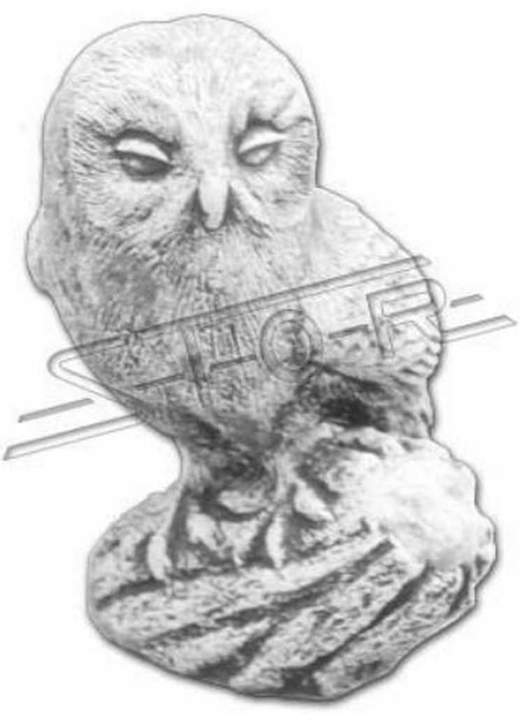 Garten Dekoration Eule Terrasse Stein Figuren Figur Deko Statue Skulptur 530