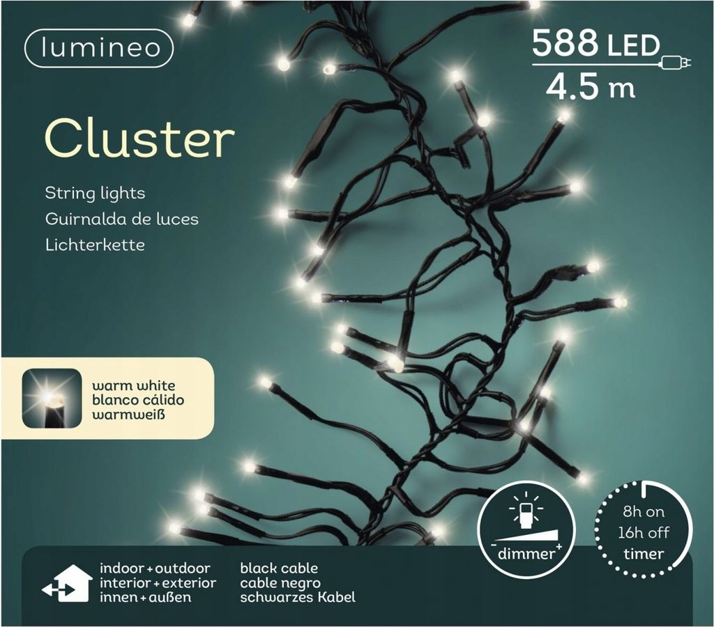 Lumineo Cluster In/Outdoor Led Lighting String 588 Lights Zdjęcie produktu 