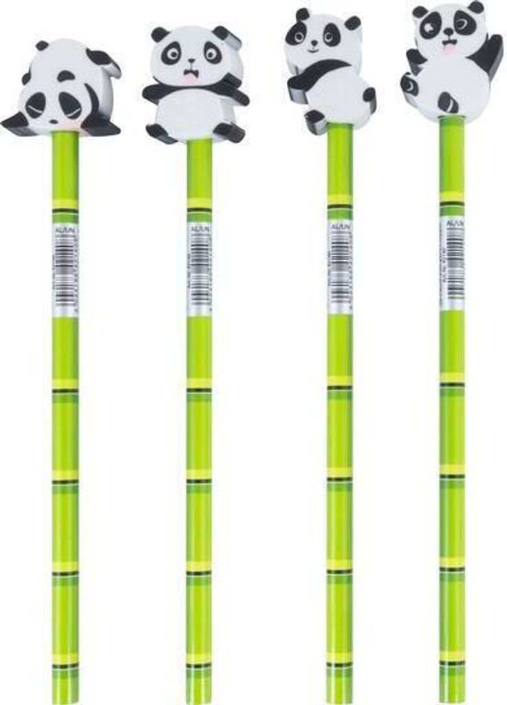 Bleistift Radiergummi Topper 1 Stück aus 4 Panda Designs Produktbild 