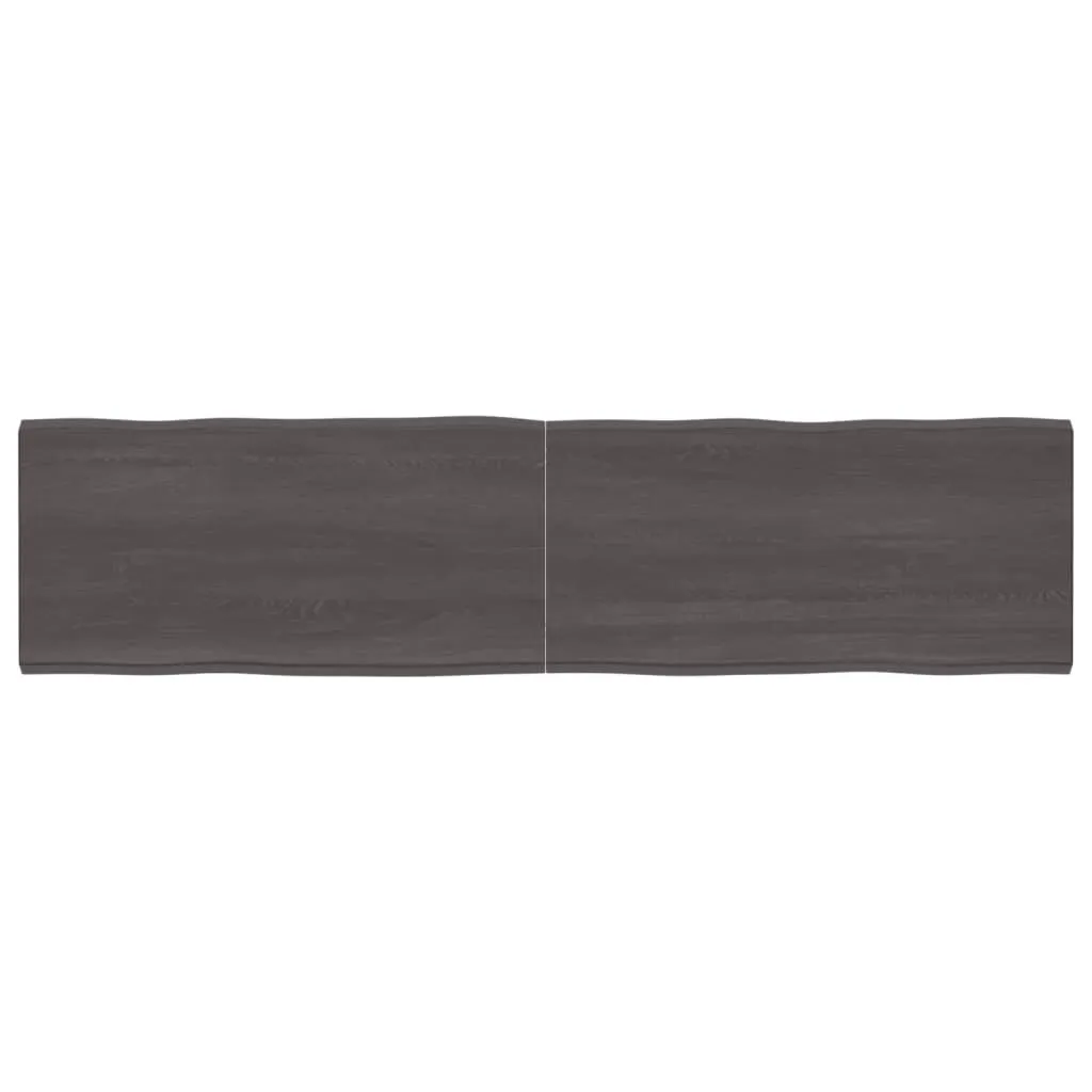 Piano del tavolo 200x50x(2-4) cm in legno massiccio trattato bordo albero