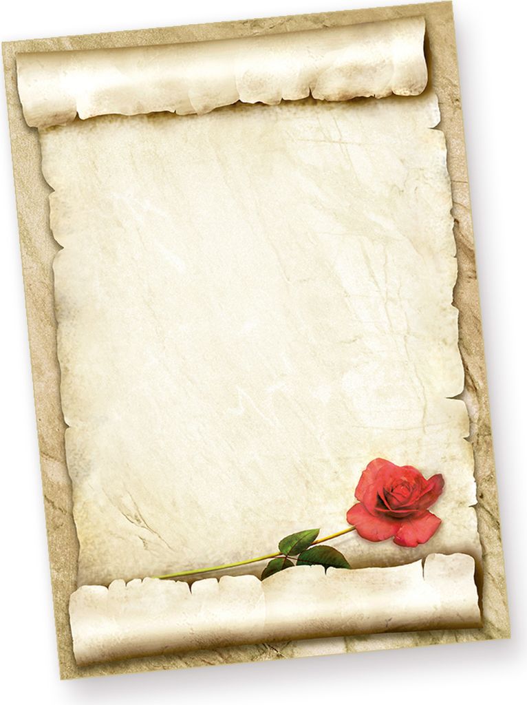 ROTE ROSE Briefpapier-Set (25 Sets) A4 Papier beidseitig Produktbild 2