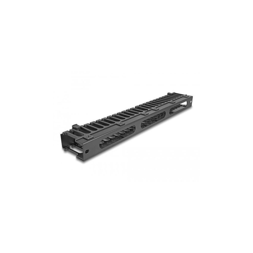 DELOCK Kabelmanagement Rangierpanel mit 3 Öffnungen 19" 1 H