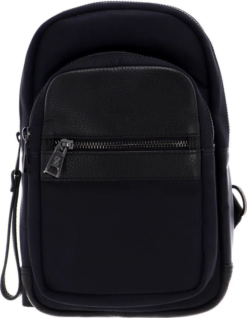 SADDLER Sydney sac à épaule bandoulière bleu navy et noir en cuir noble