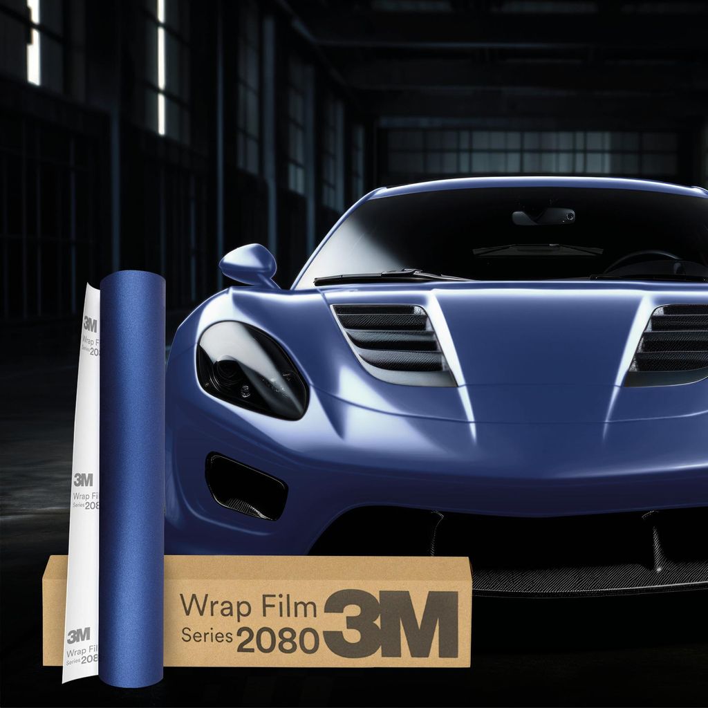 3M 2080 Car Wrapping Folie 30x152 cmM217 Matte Slate Blue Metallic – Premium Autofolie, 3D verformbar, bis 8 Jahre Haltbarkeit