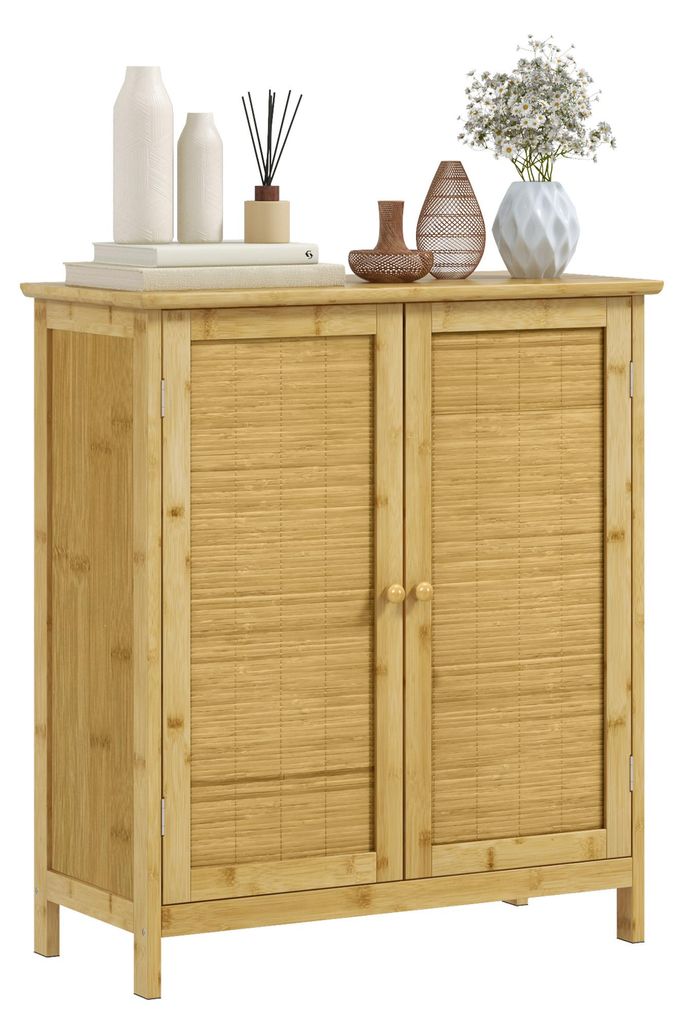 Sideboard im Bohššme-Stil aus Rattan und Bambus, 2 Tš¹ren Produktbild 