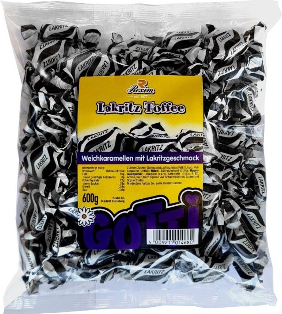 Rexim Lakritz Toffee 100 Stk. 600g Produktbild 