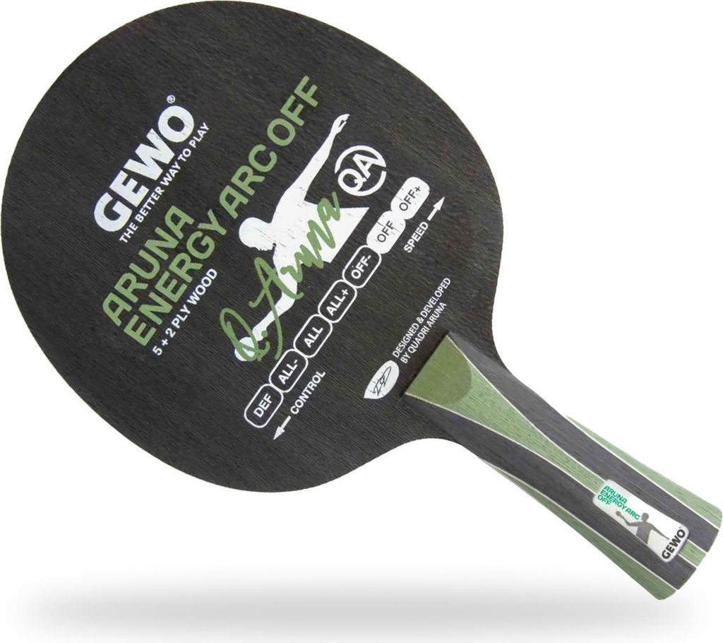 GEWO Tischtennisholz Aruna Energy ARC OFF gerade
