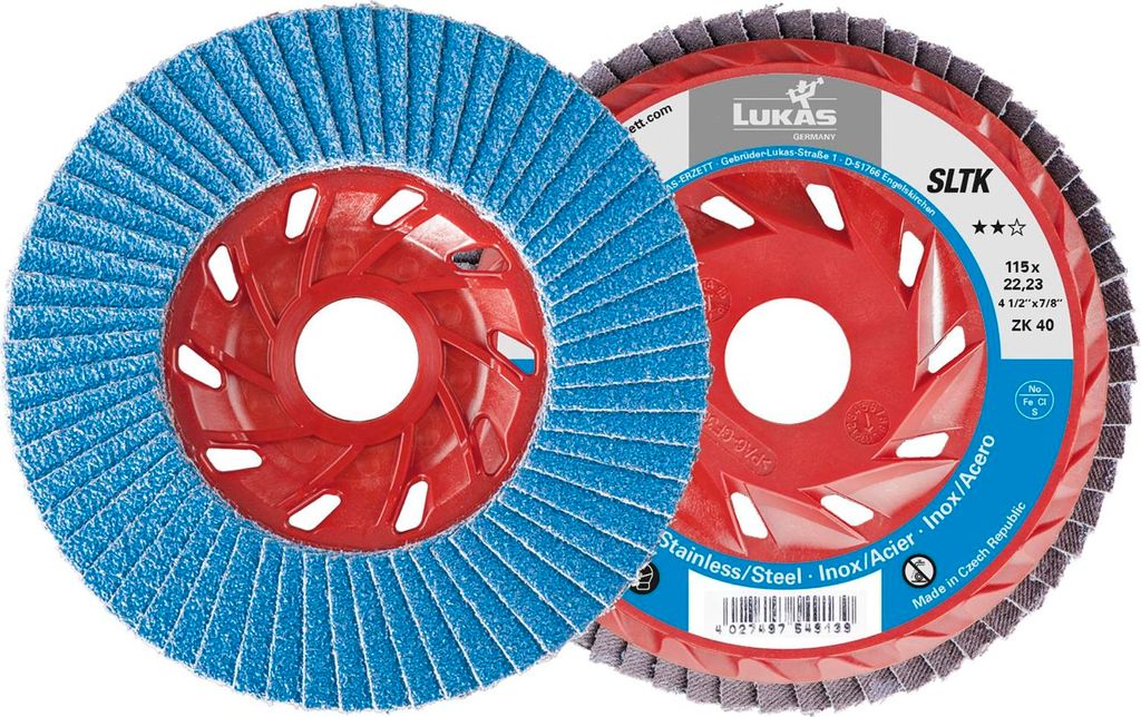 LUKAS Schleiflamellenteller SLTK KS m.Kühlung Zirkonkorund ø 125mm Korn ZK40