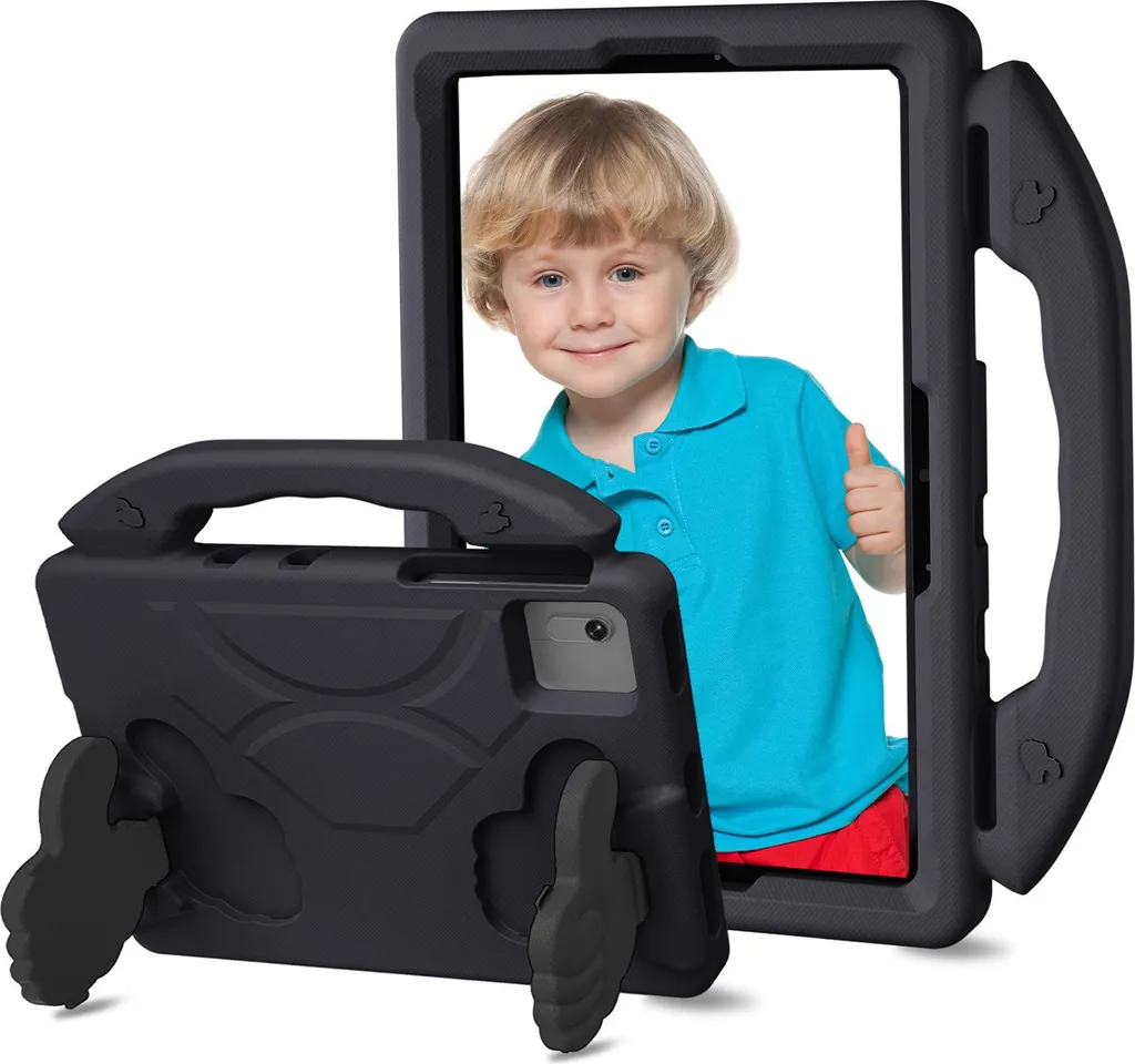 Custodia per bambini per Xiaomi Pad 5/Pad 5 Pro/Pad 6/Pad 6 Pro/Redmi Pad 2 2025/Redmi Pad SE 11" 2023, leggera custodia in schiuma EVA con maniglia e supporto Nero
