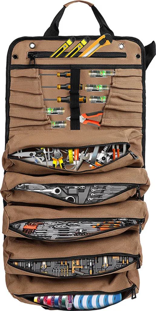 INF Kit di attrezzi in tela - Stoccaggio portatile e organizzato