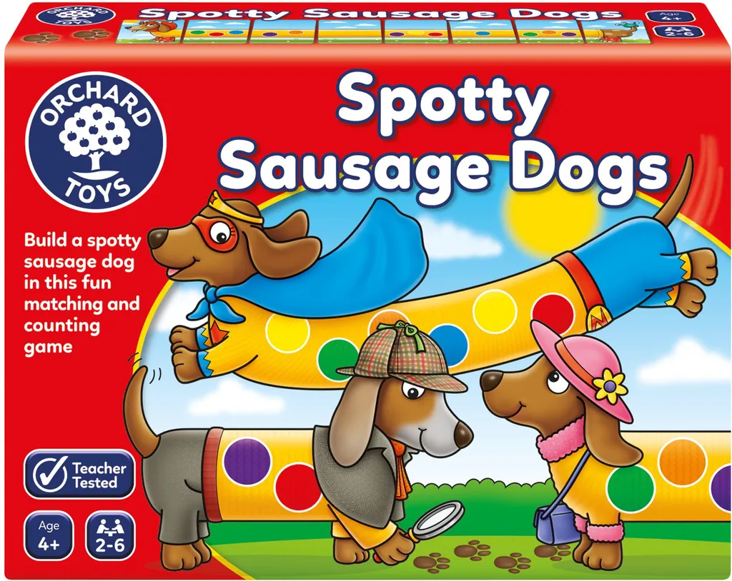 Jeu de cartes Spotty Sausage Dogs pour apprendre à compter en s'amusant