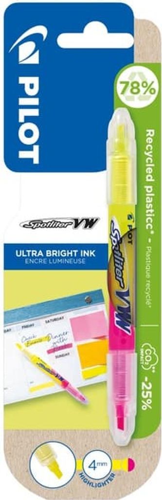PILOT Spotliter VW - Textmarker gelb/pink - BeGreen