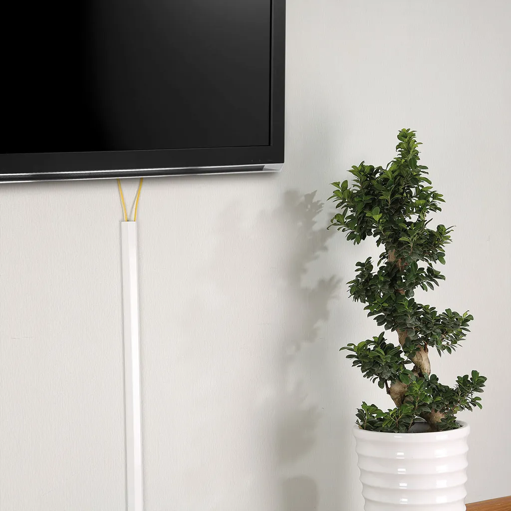 Solution Cable Management Blanc ROLINE 19.08.3111 pour Bureau Rangé