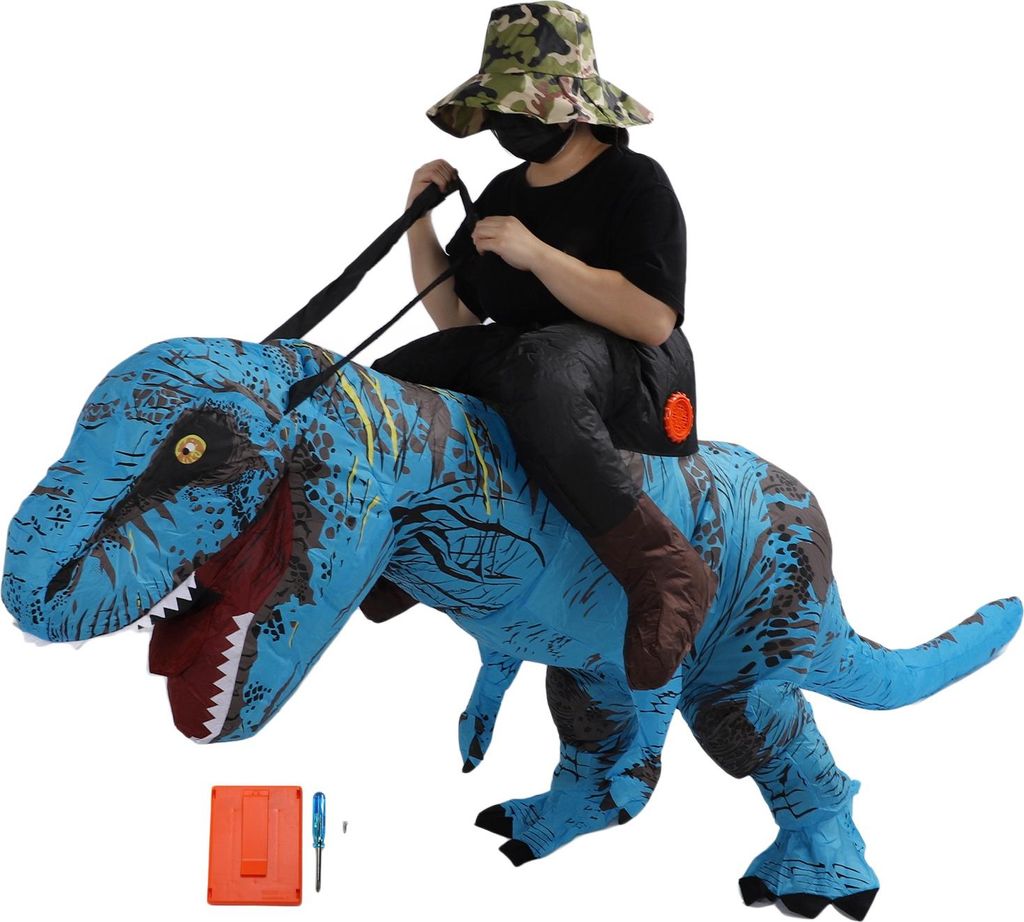 Nafukovací dinosauří kostým pro dospělé Vodotěsná jízda na Obrázek produktu 