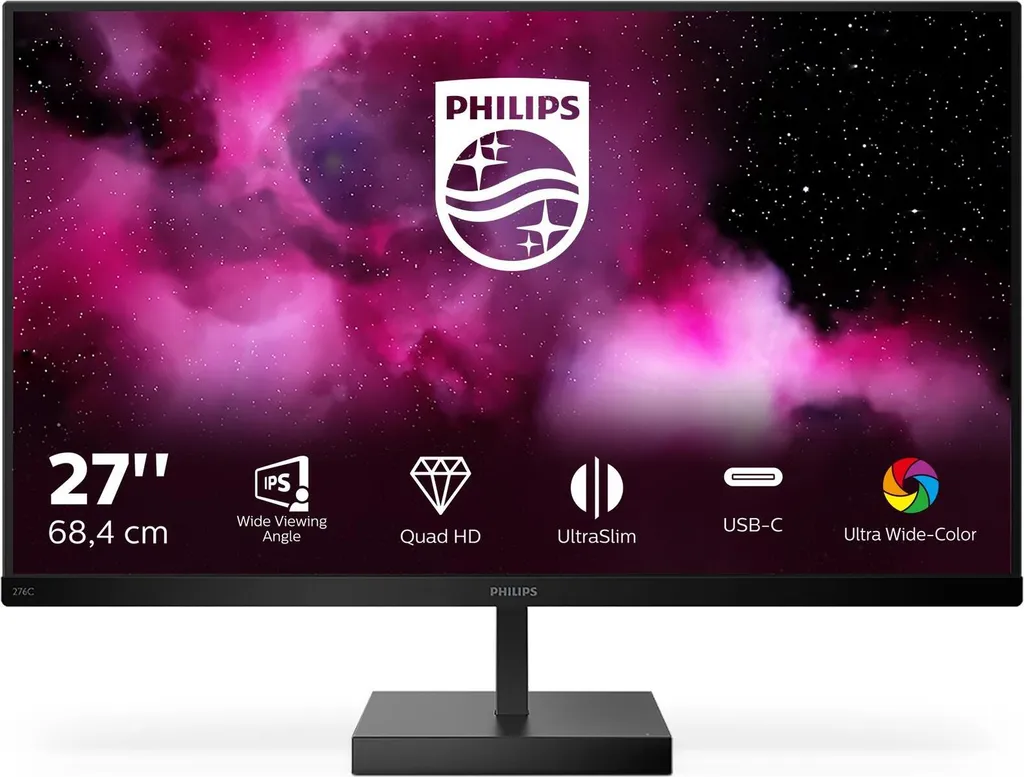 Philips C Line 276C8/00 Moniteur 27 pouces Quad HD 2560x1440 Noir