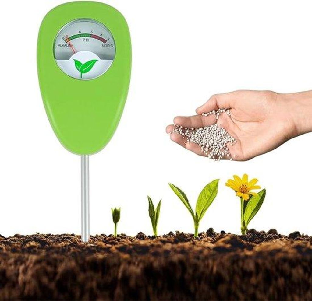 pH-Messgerät für Pflanzen, Blumenpflanzen, Garten, Rasen, Landwirtschaft (Batterien benötigt werden nicht)