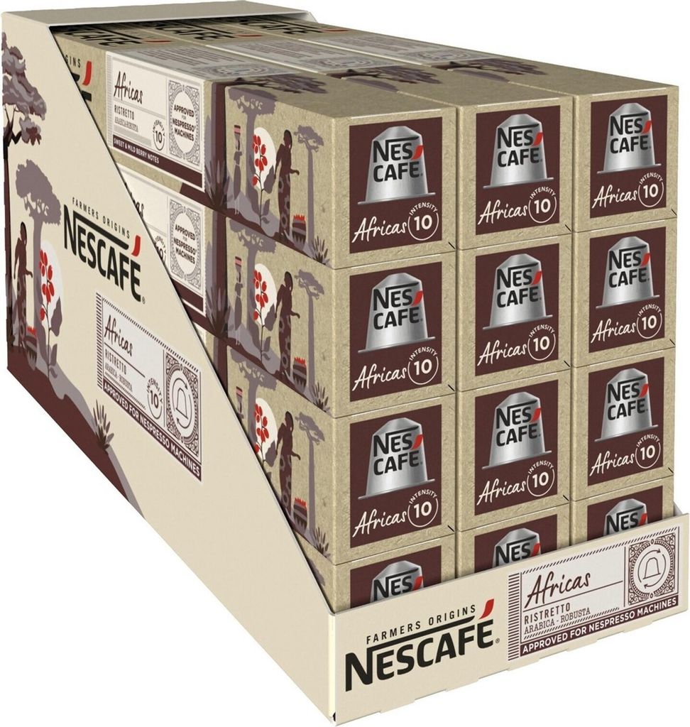 NESCAFÉ Farmers Origins Africas Ristretto für Nespresso (12 x 10 Kapseln)