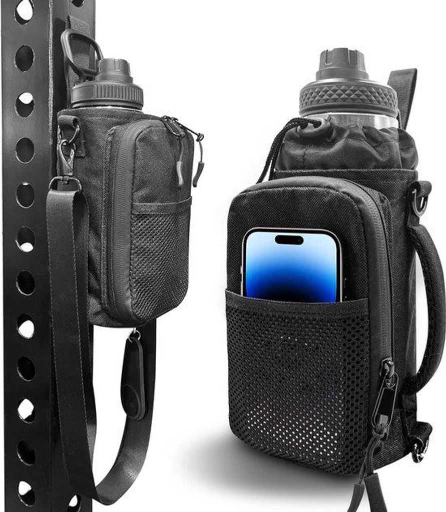 Wasserdichter Sportrucksack mit Gassäcken, Schlosshaken und Airtag-Einschlagloch - schwarz