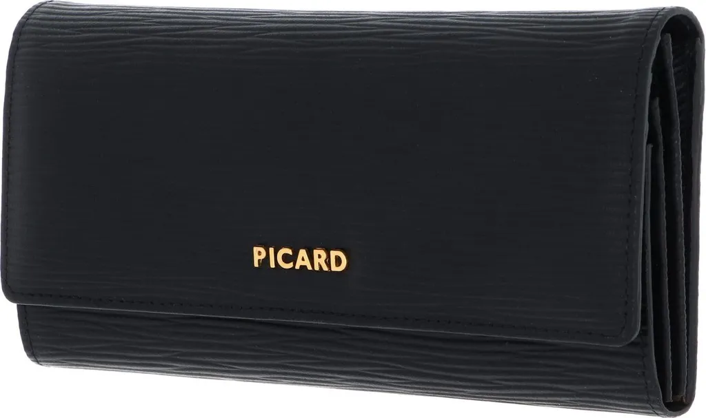 PICARD Calais 1 Wallet in Pelle Nera - Portafoglio Artigianale di Qualità