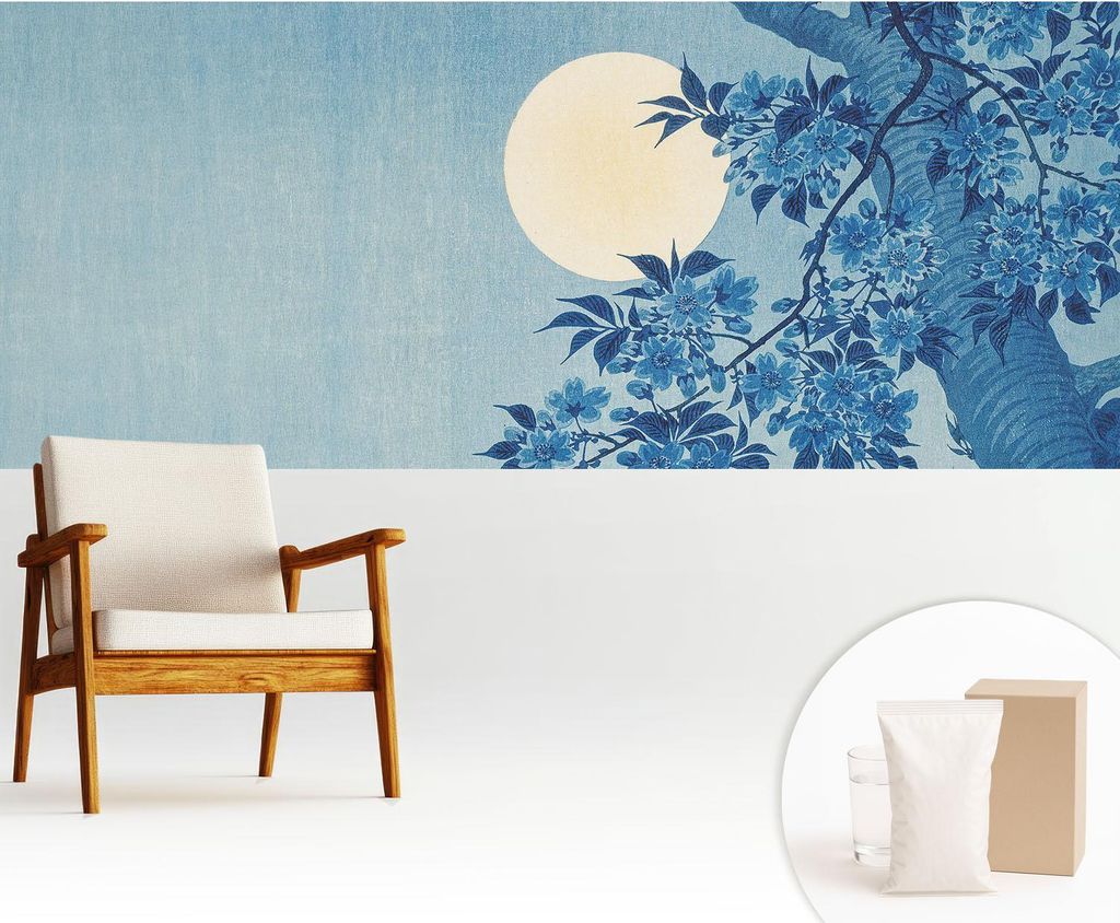 Fototapete - 250x104 cm - Tapete - Wandtapete - Wandbilder - Dekofolie - Tapete Folie - Wand - Dekoration - Wohnzimmer - Blumenmond