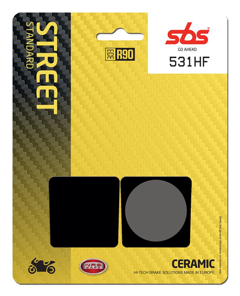 Bremsbelag SBS 531HF (Satz pro Scheibe) Street Ceramic