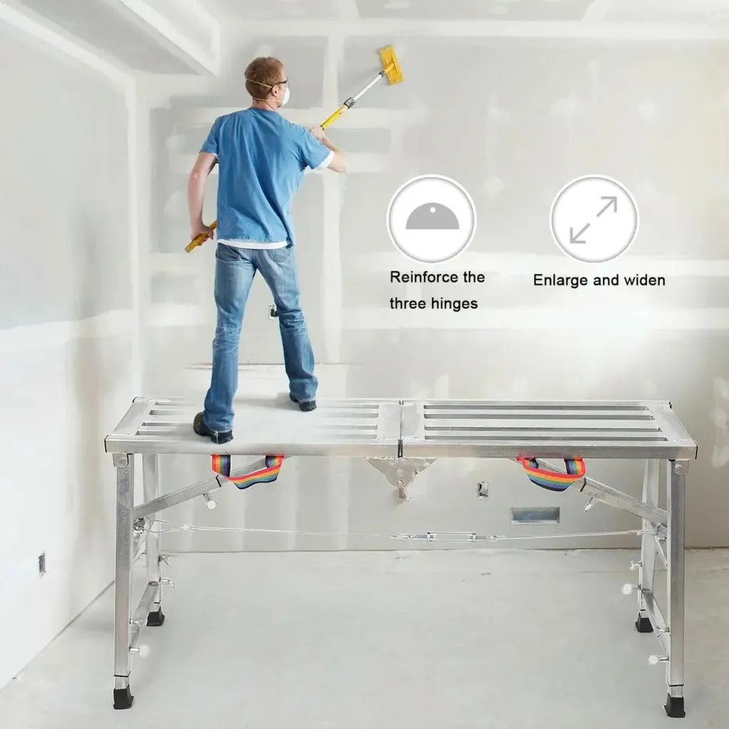 Échelle en aluminium robuste et légère modèle double pour construction
