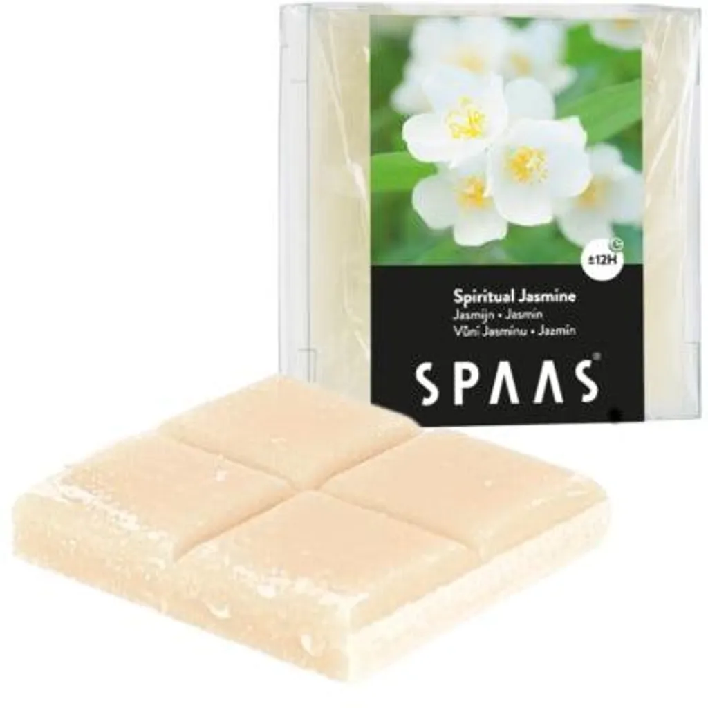 Cire Fondante Jasmin Spirituel Spaas 6,5 cm : 24 Bougies Longue Durée