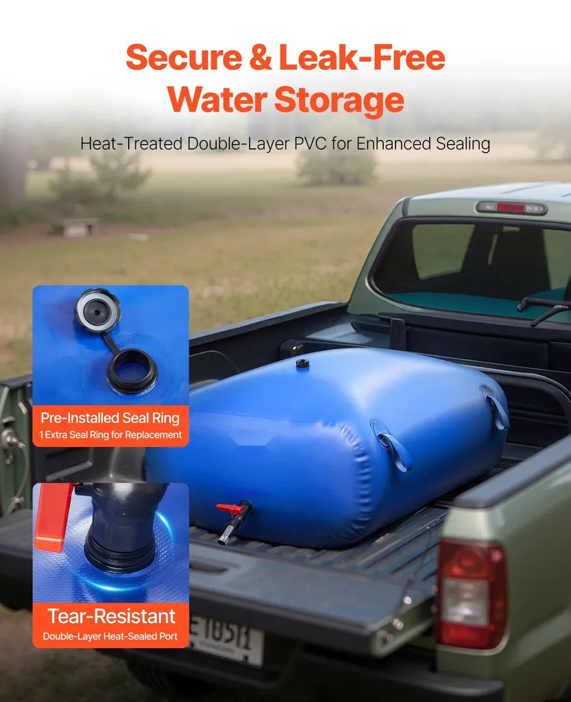 Réservoir d'eau portable et compact 330L en bâche PVC étanche - 4