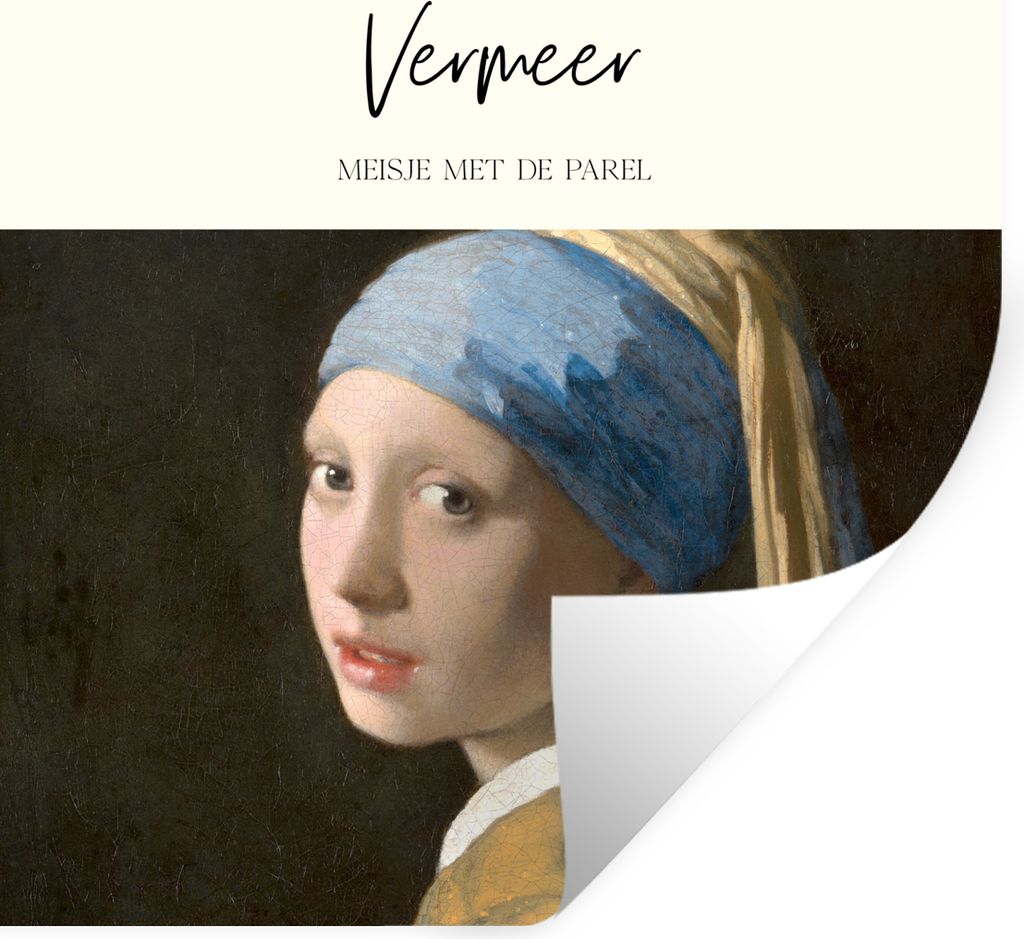 MuchoWow Wandtattoo Wandsticker Wandaufkleber Das Mädchen mit dem Perlenohrring - Johannes Vermeer - Alte Meister 50x50 cm Selbstklebend und Rep...