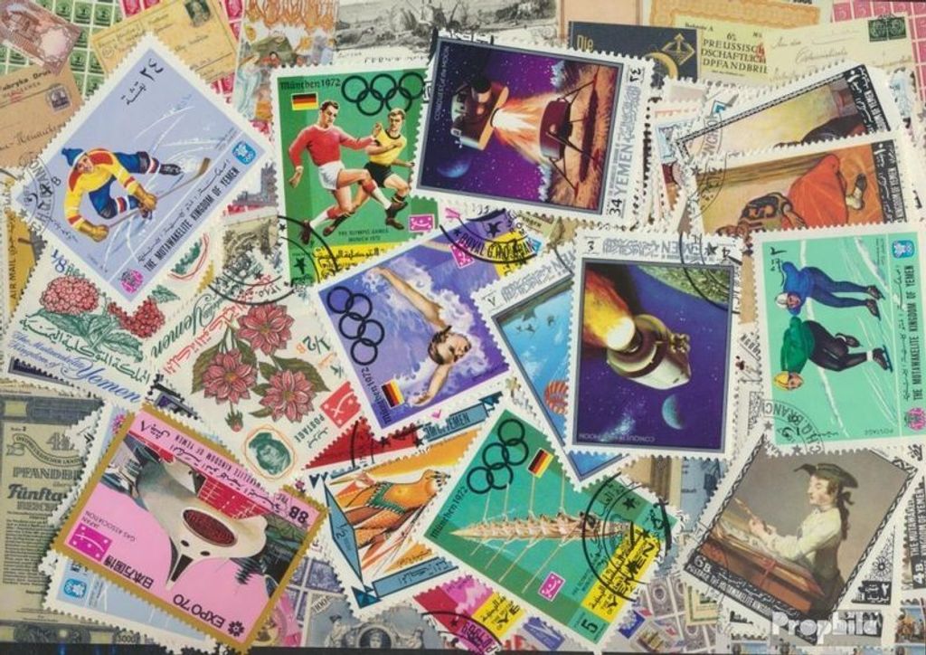 Briefmarken Jemen (Königreich) 50 verschiedene Marken