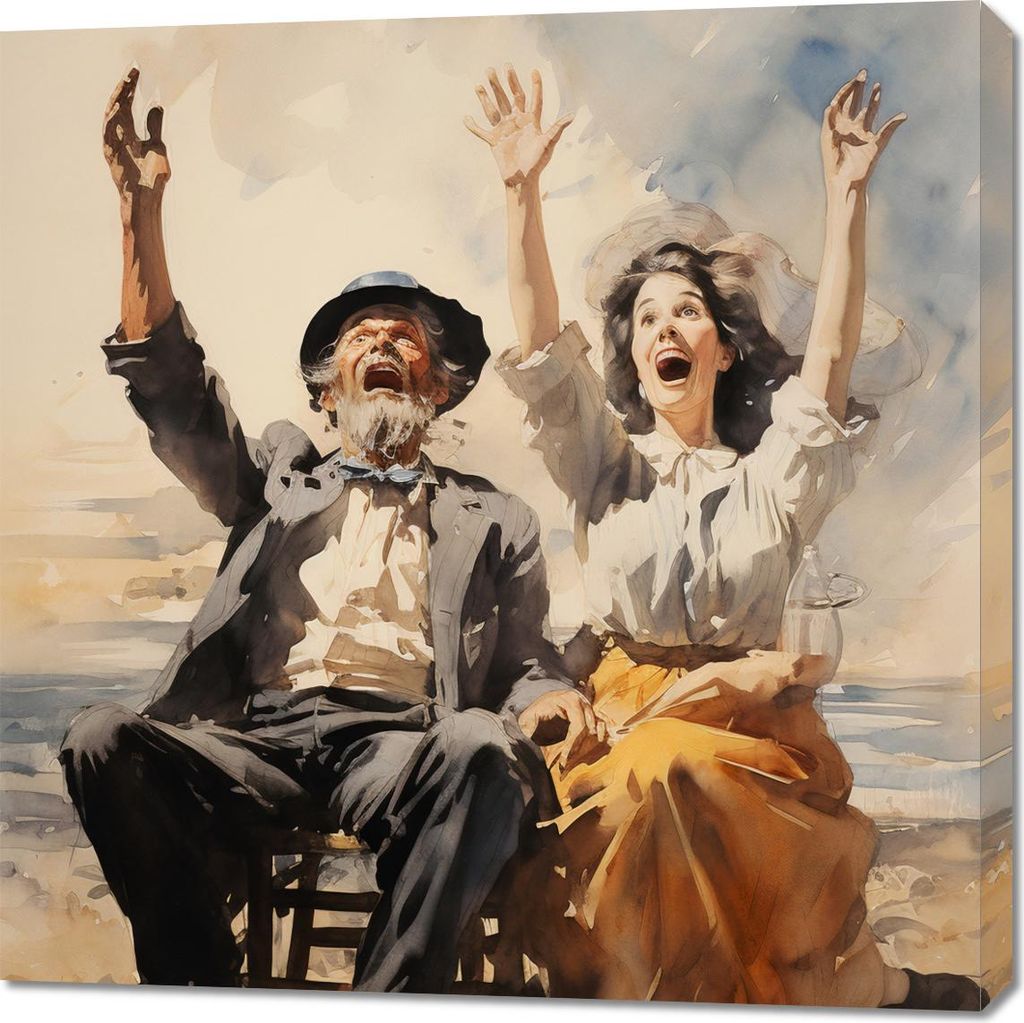 Bild 90x90cm Augenblicke der Freude
