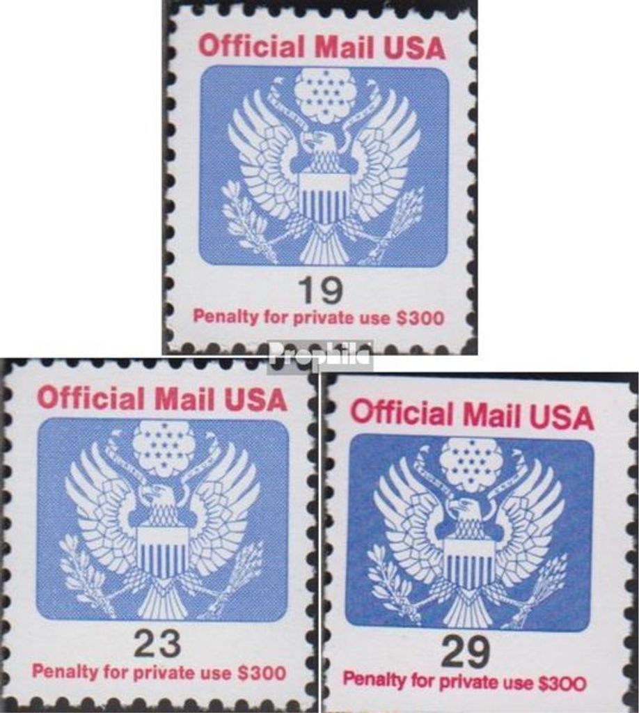 Briefmarken USA 1991 Mi D117-D119 (kompl.Ausg.) postfrisch Dienstmarke