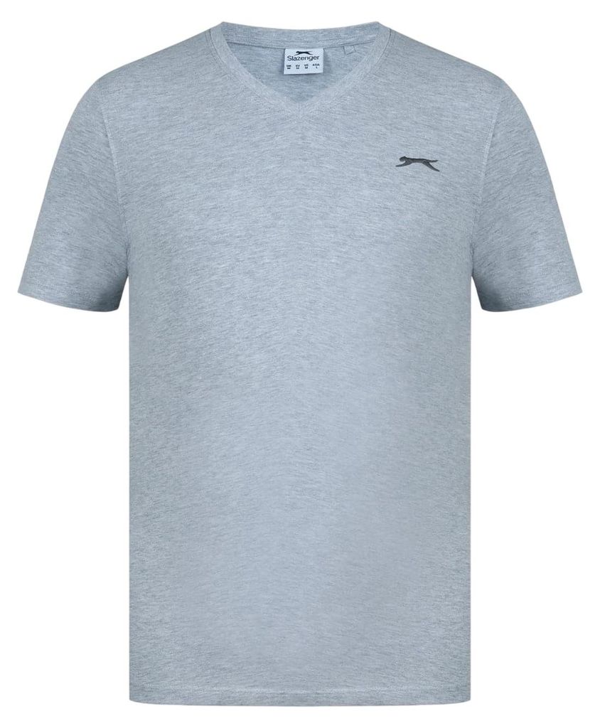 Slazenger - T-Shirt für Herren, Baumwolle GT22231 (S) (Grau meliert)