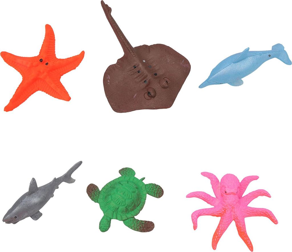 6PCS Wasser Wachsende Spielzeug Simulierte Erweiterbare Ozeanische Tiere Pädagogisches Spielzeug für Kleinkinder Kinder Jungen Mädchen