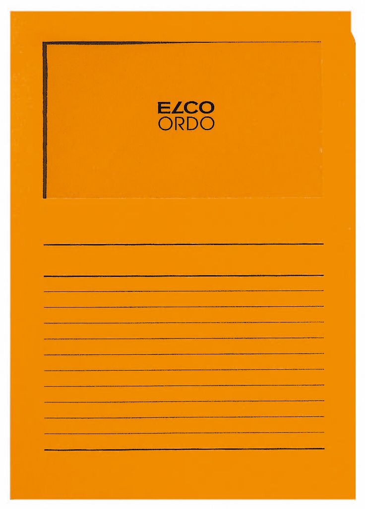 ELCO Organisationsmappe Ordo classico, DIN A4, Sichtfenster 180 x 100 mm, liniert, gelb