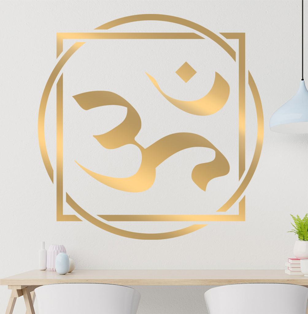 Om Wandtattoo in 6 Größen - Wandaufkleber Wall Sticker - Dekoration, Küche, Wohnzimmer, Schlafzimmer, Badezimmer