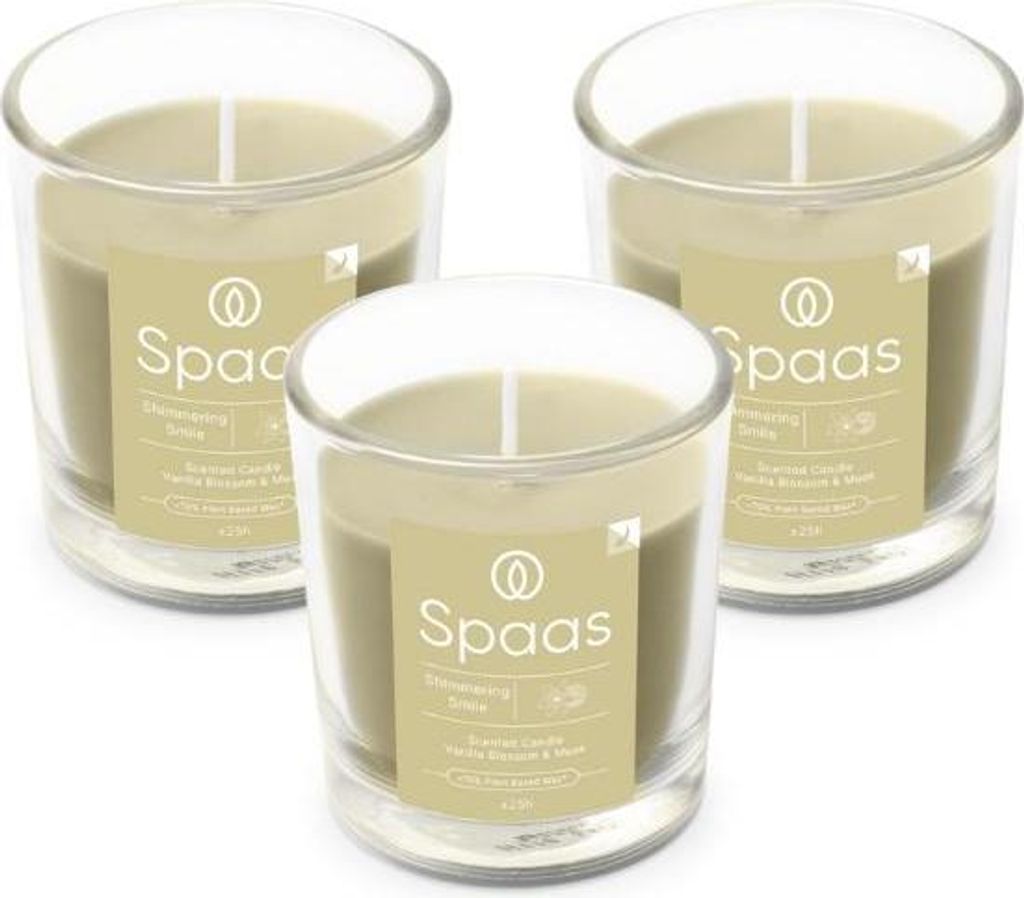 Spaas Duftkerze in transparentem Glas – Shimmering Smile – Produktbild 