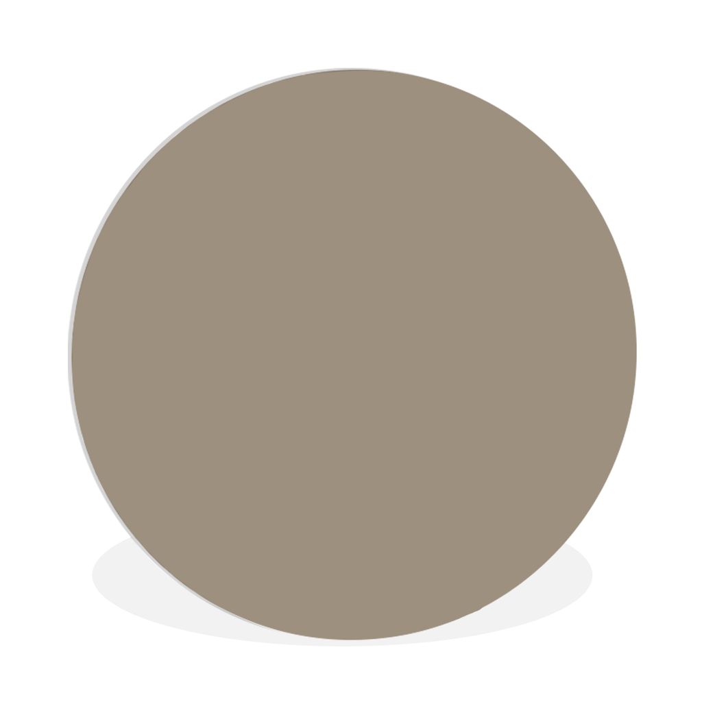 MuchoWow Rundes Wandbild - Runde Bilder Interieur - Farben - Beige Ø 60 cm Kreis Wanddekoration Kunststoff - Wandkreis - Wandschmuck - Wand Krei...