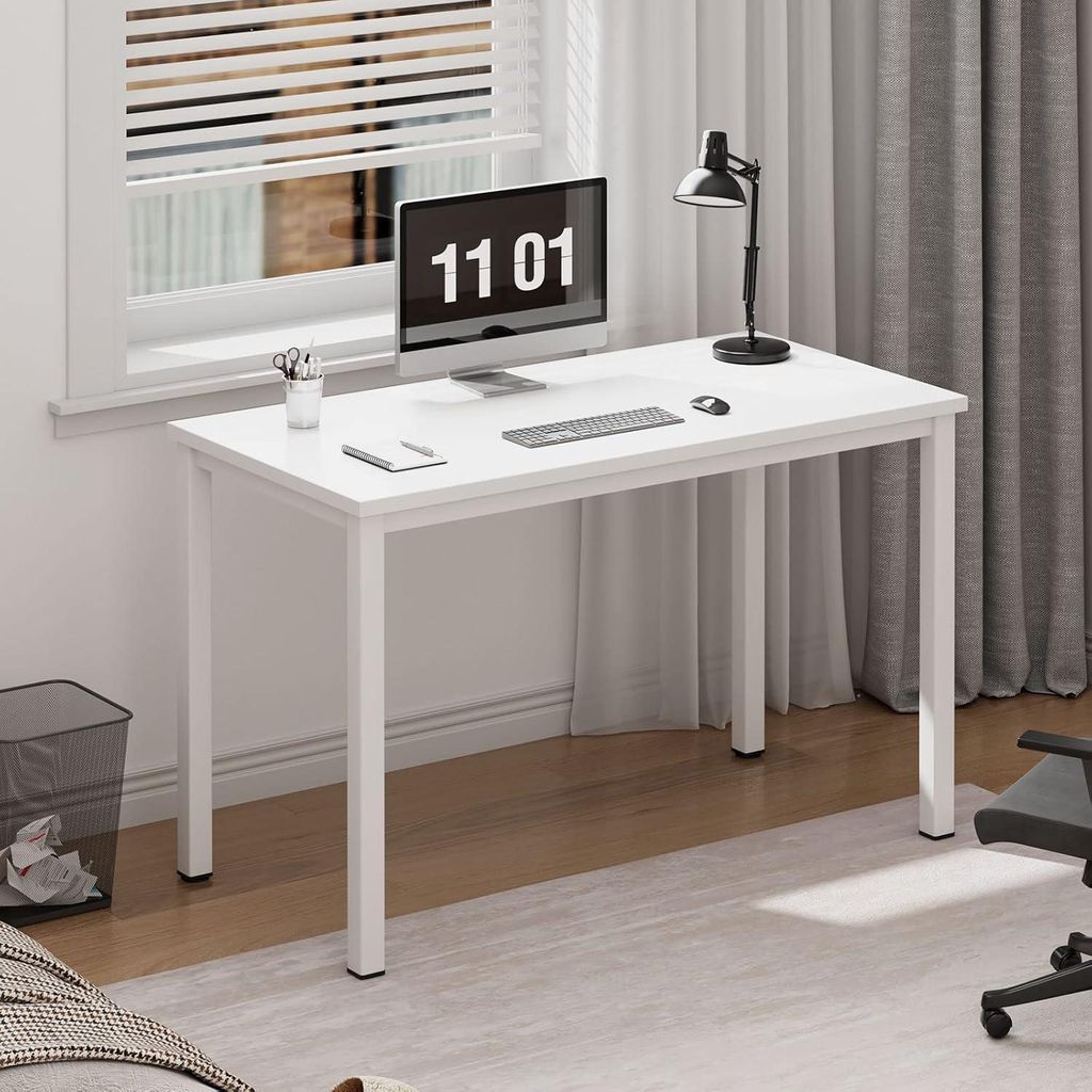 Petit bureau informatique 80x40cm blanc Bureau à domicile Image du produit 