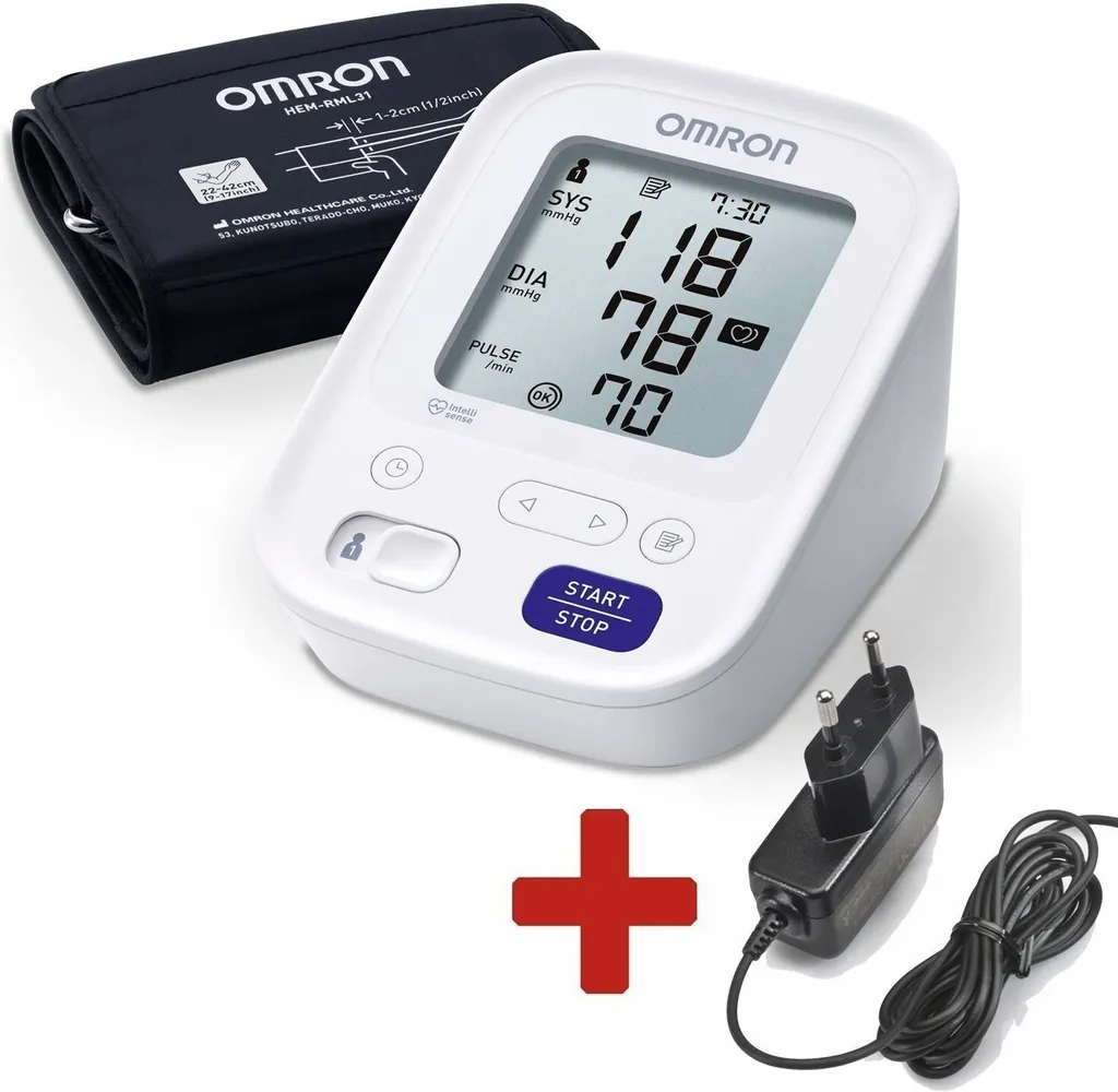 Tonomètre Digital OMRON M3 AC : Tensiomètre Électronique avec Secteur