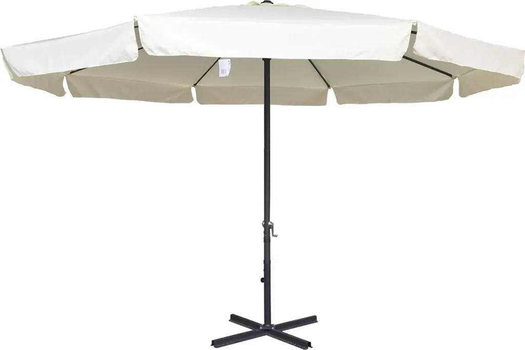 ROJAPLAST Parasol de jardin STANDART 400 cm blanc pour terrasse et café