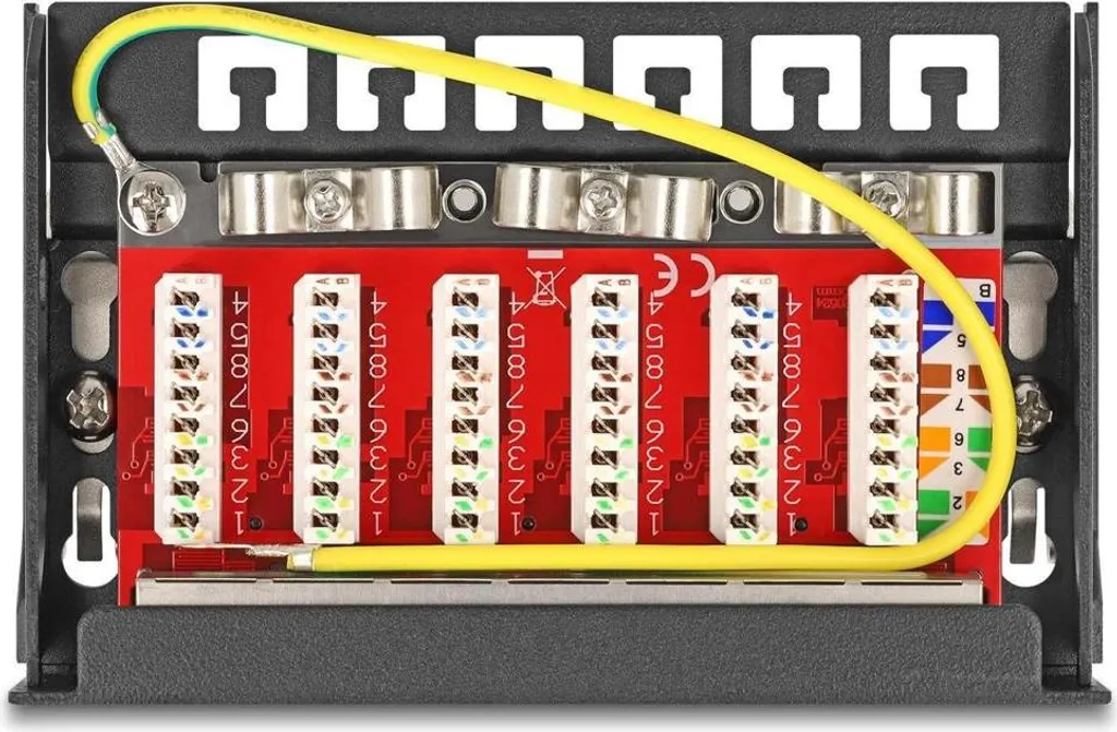 Mini Patchpanel 6 ports Cat.6A 10Gbps - Blindage intégral et boîtier métal - 3