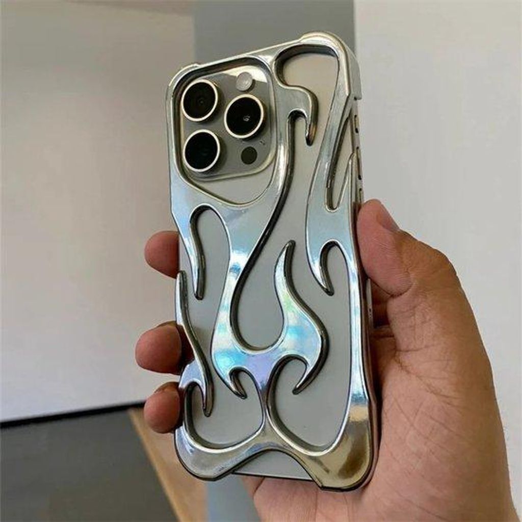 Silbernes Elektroplattiertes Softcase für iPhone 15 Pro