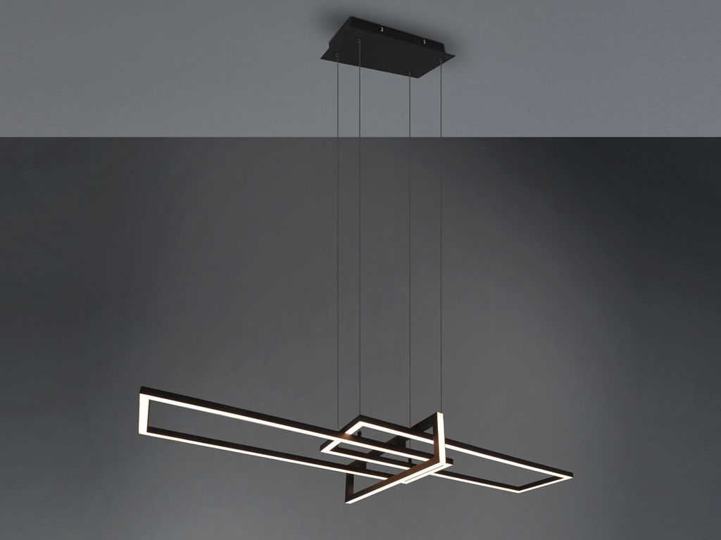 TRIO LED Pendelleuchte Salinas Schwarz Produktbild 